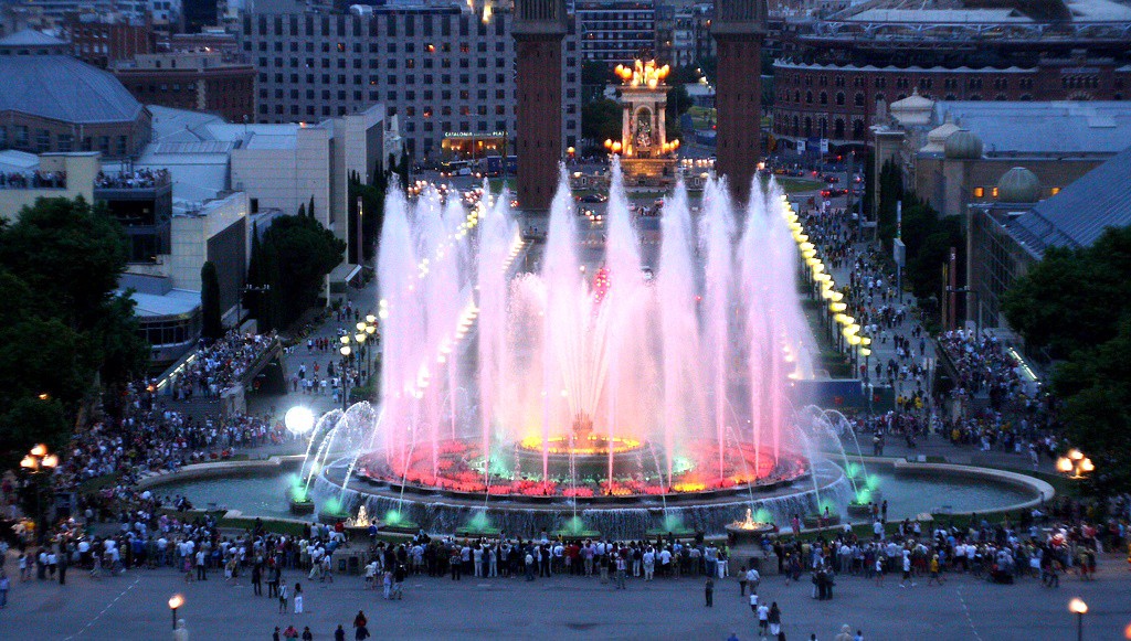 Ką aplankyti Barselonoje. Fountain Montjuic