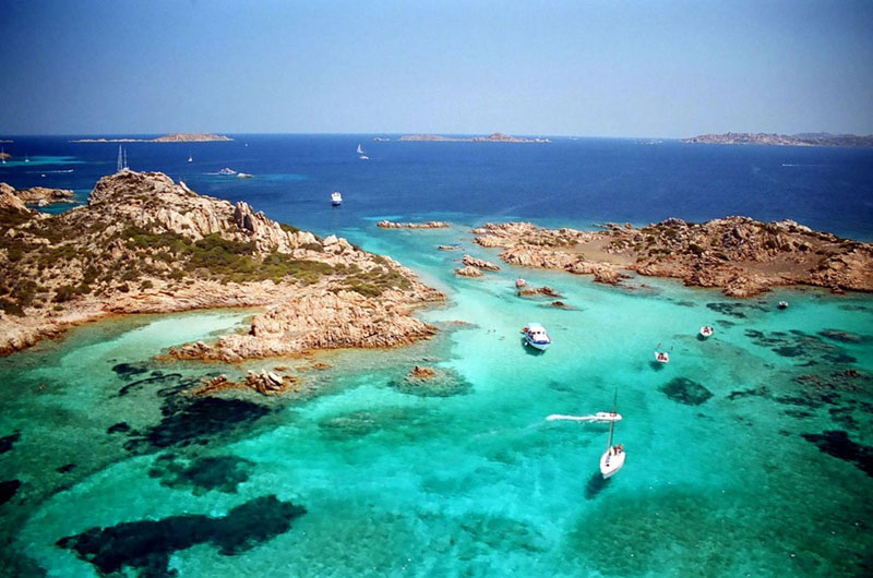 Paplūdimiai Sardinijoje. Parco Nazionale dell‘Arcipelago di La Maddalena.