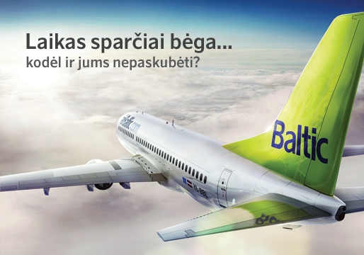 airBaltic skrydžiai į Europos miestus, kaina nuo 45€ (155,38 Lt)