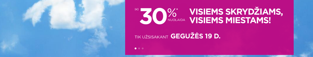 Wizzair bilietai 30 proc. pigiau! 